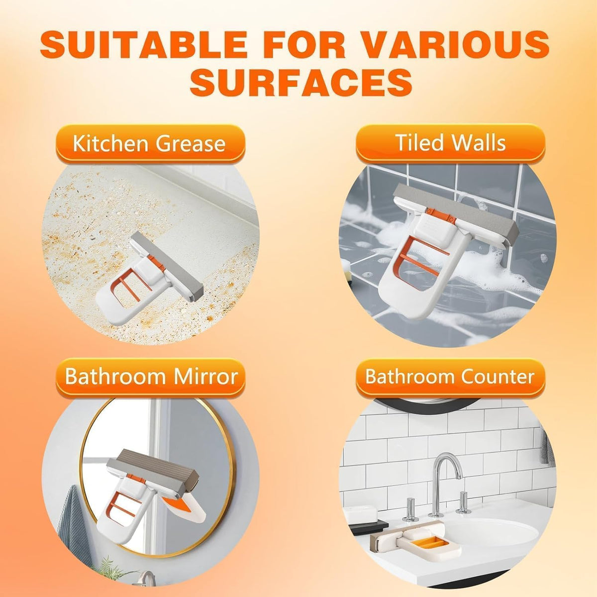 Compact Multi-Surface Precision Sponge Mop